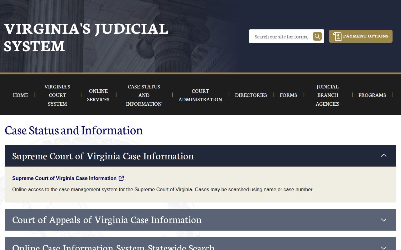 Bedford County release record court search choices