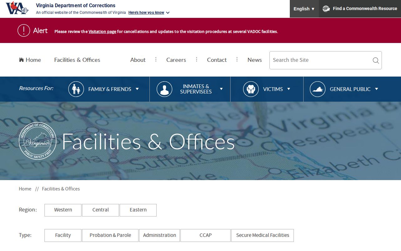 VADOC District 20 Bedford release supervision office record